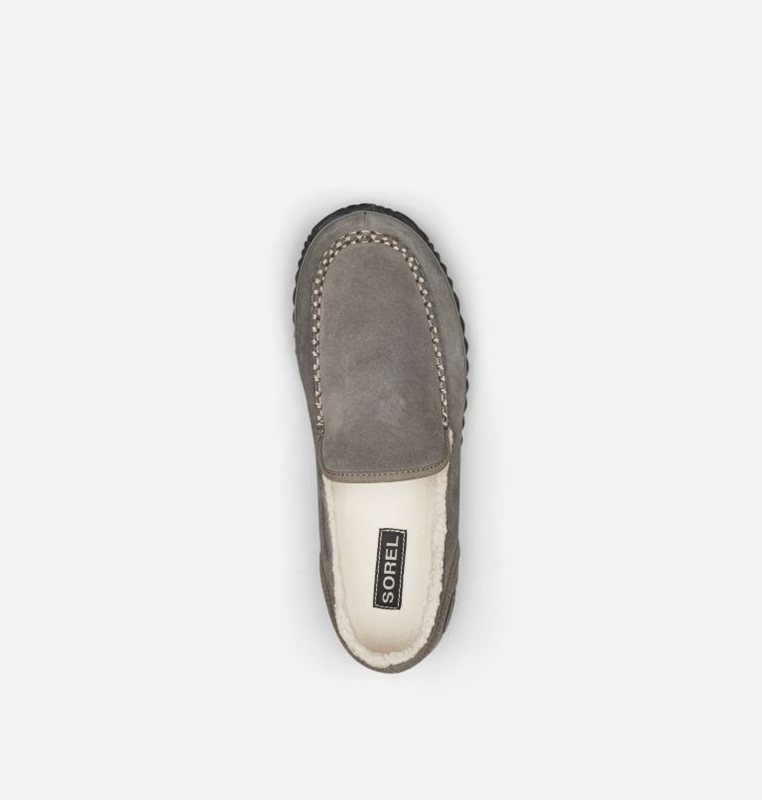 Mens Slippers Grey - Sorel Dude Moc™ - 721-EOMKJD